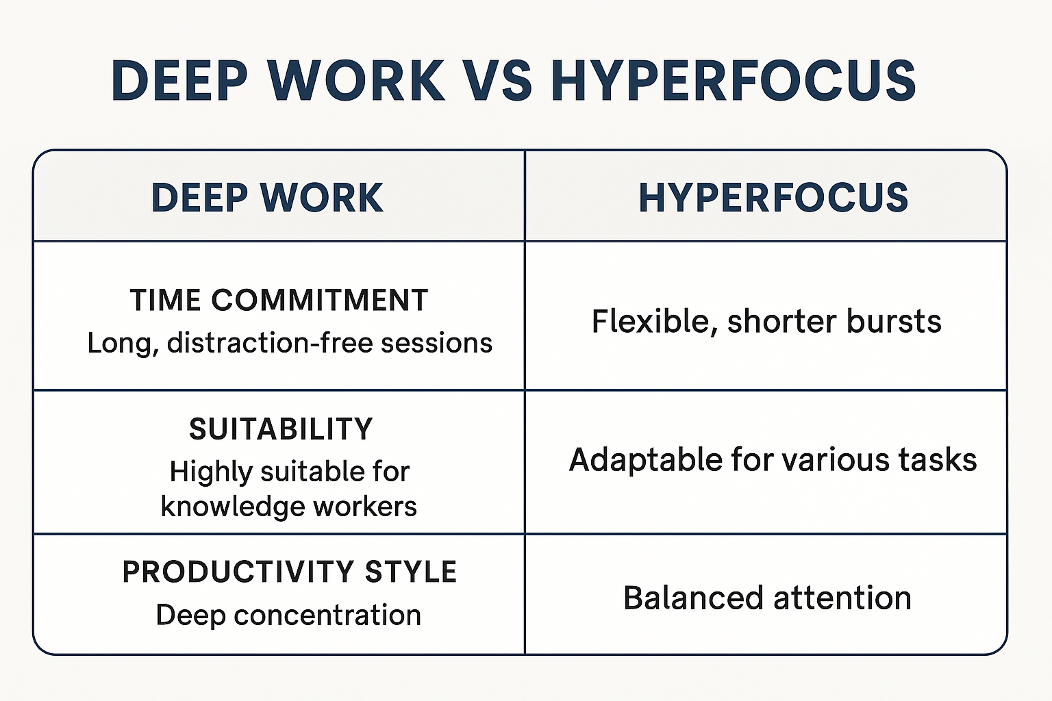 Deep Work vs Hyperfocus